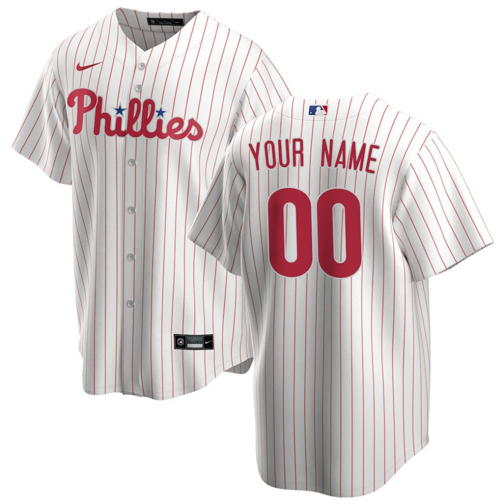 MLB Philadelphia Phillies Nike Home Replica Custom Jersey