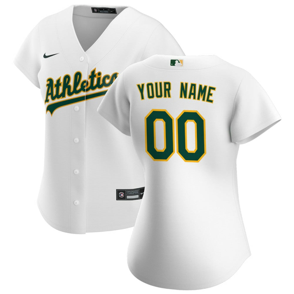 MLB Athletics Nike Women's Home Replica Custom Jersey