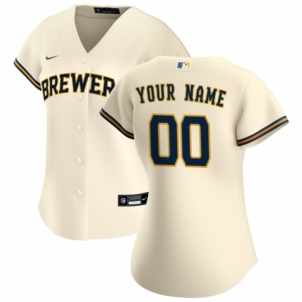 MLB Milwaukee Brewers Nike Women's Home Replica Custom Jersey