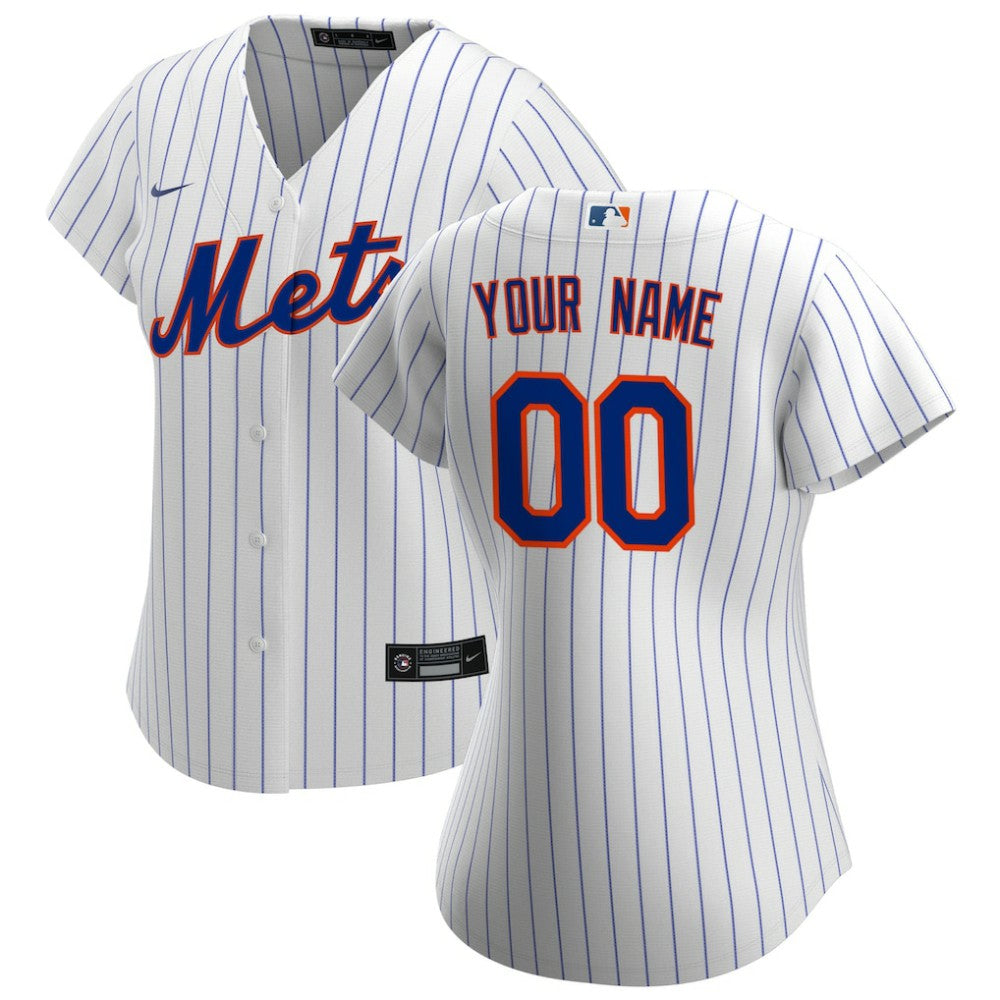 MLB New York Mets Nike Women's Home Replica Custom Jersey