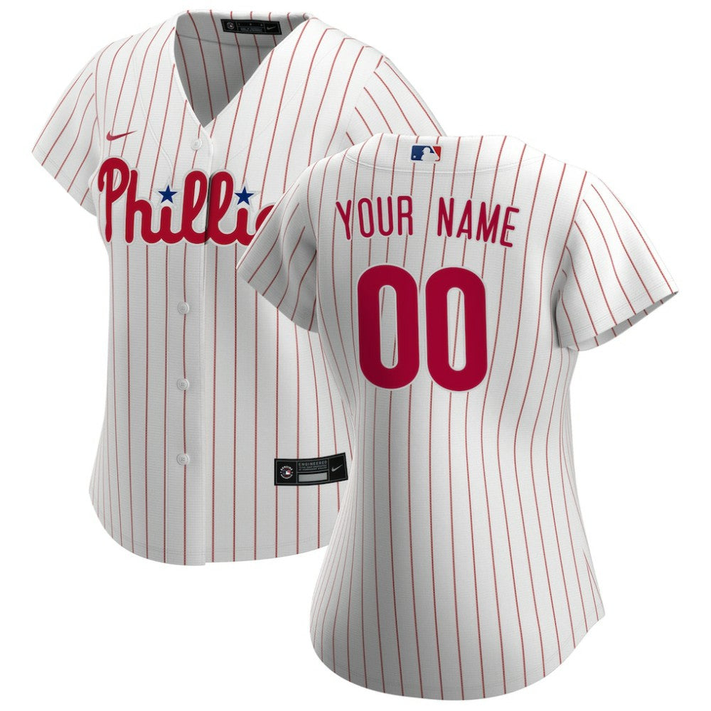 MLB Philadelphia Phillies Nike Women's Home Replica Custom Jersey