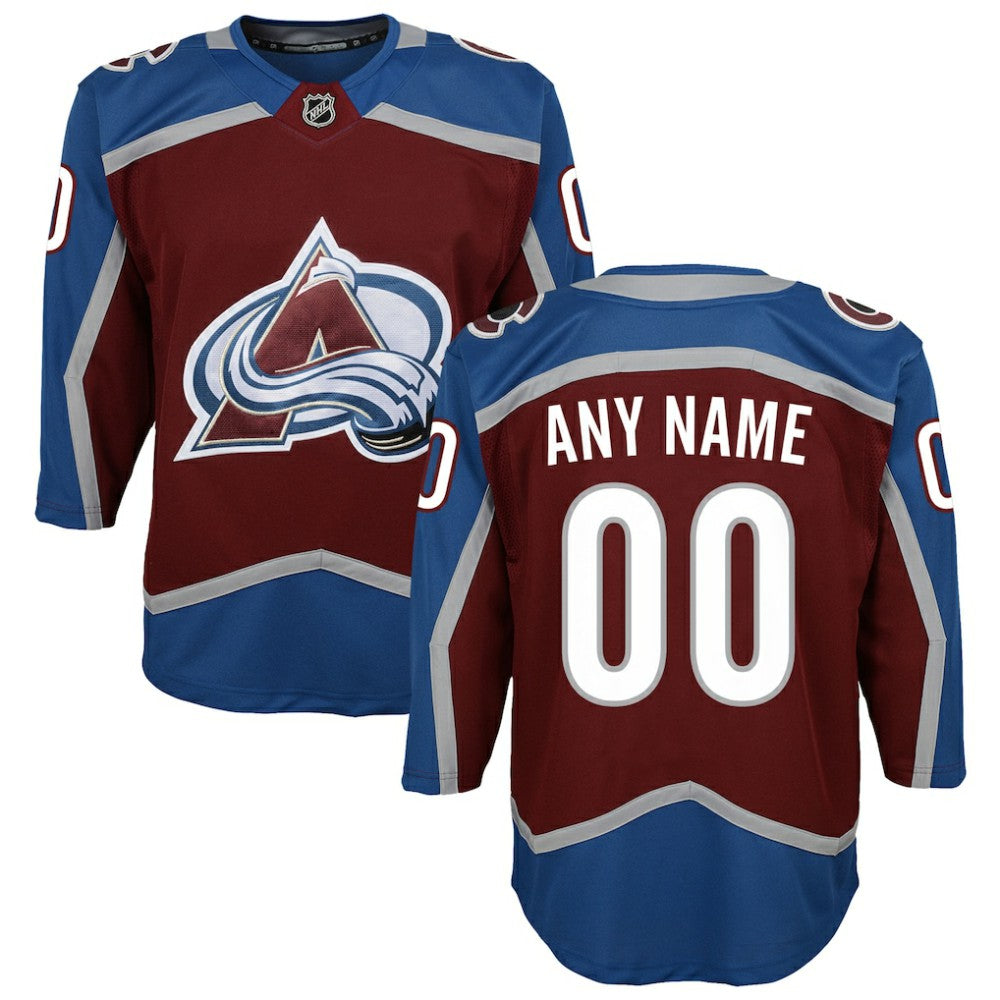 NHL Burgundy Colorado Avalanche Youth Home Premier Custom Jersey