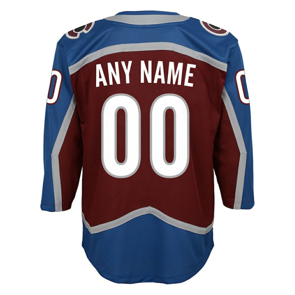 NHL Burgundy Colorado Avalanche Youth Home Premier Custom Jersey