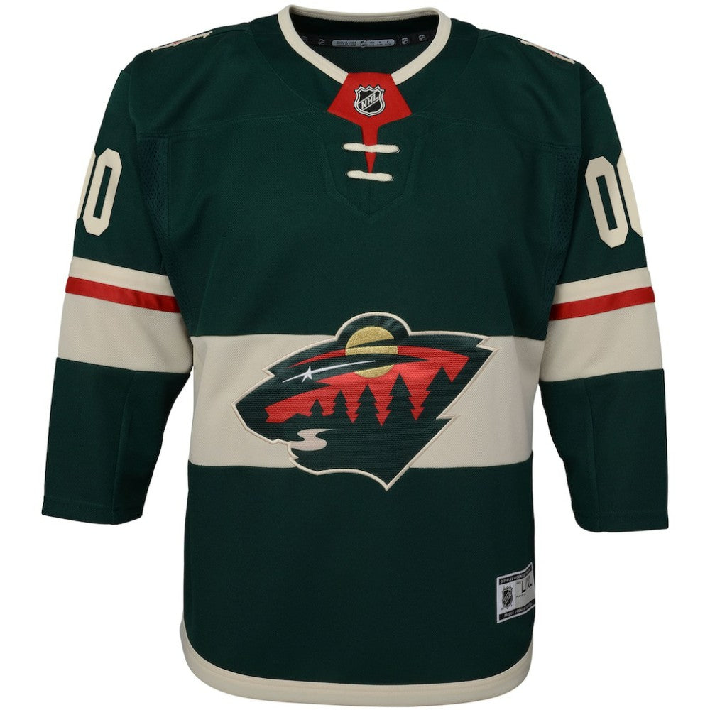 NHL Green Minnesota Wild Youth Home Premier Custom Jersey