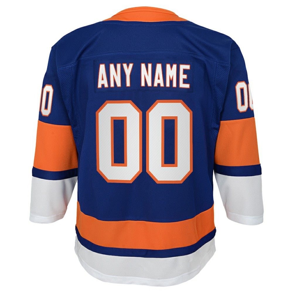 NHL Blue New York Islanders Youth Home Premier Custom Jersey