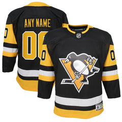 NHL Black Pittsburgh Penguins Youth Home Premier Custom Jersey