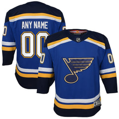 NHL Blue St. Louis Blues Youth Home Premier Custom Jersey