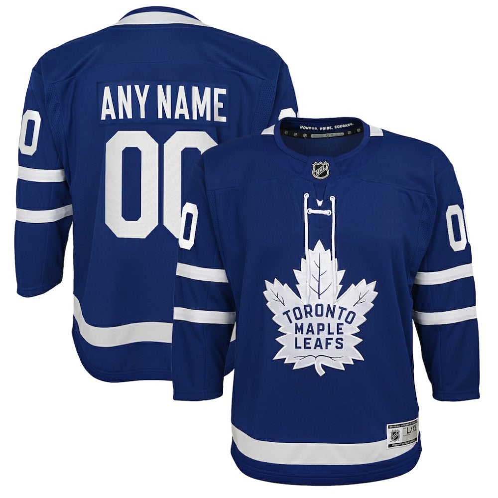 NHL Blue Toronto Maple Leafs Youth Home Premier Custom Jersey