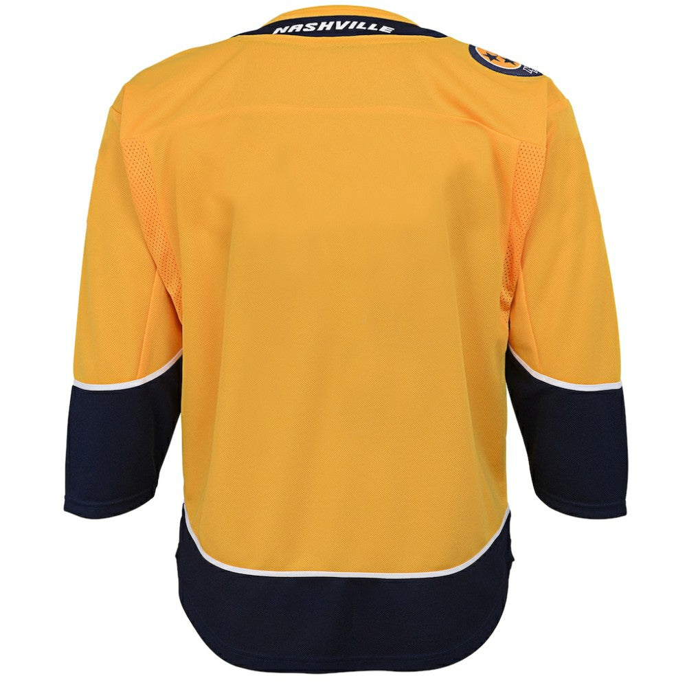 NHL Yellow Nashville Predators Youth Home Premier Blank Jersey