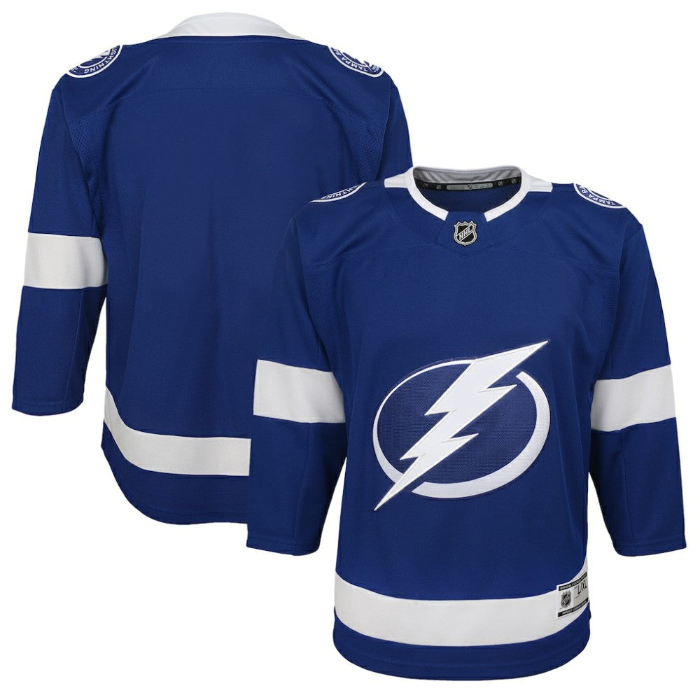 NHL Blue Tampa Bay Lightning Youth Home Blank Premier Jersey