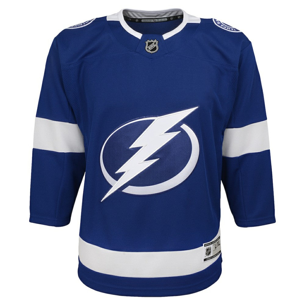 NHL Blue Tampa Bay Lightning Youth Home Blank Premier Jersey