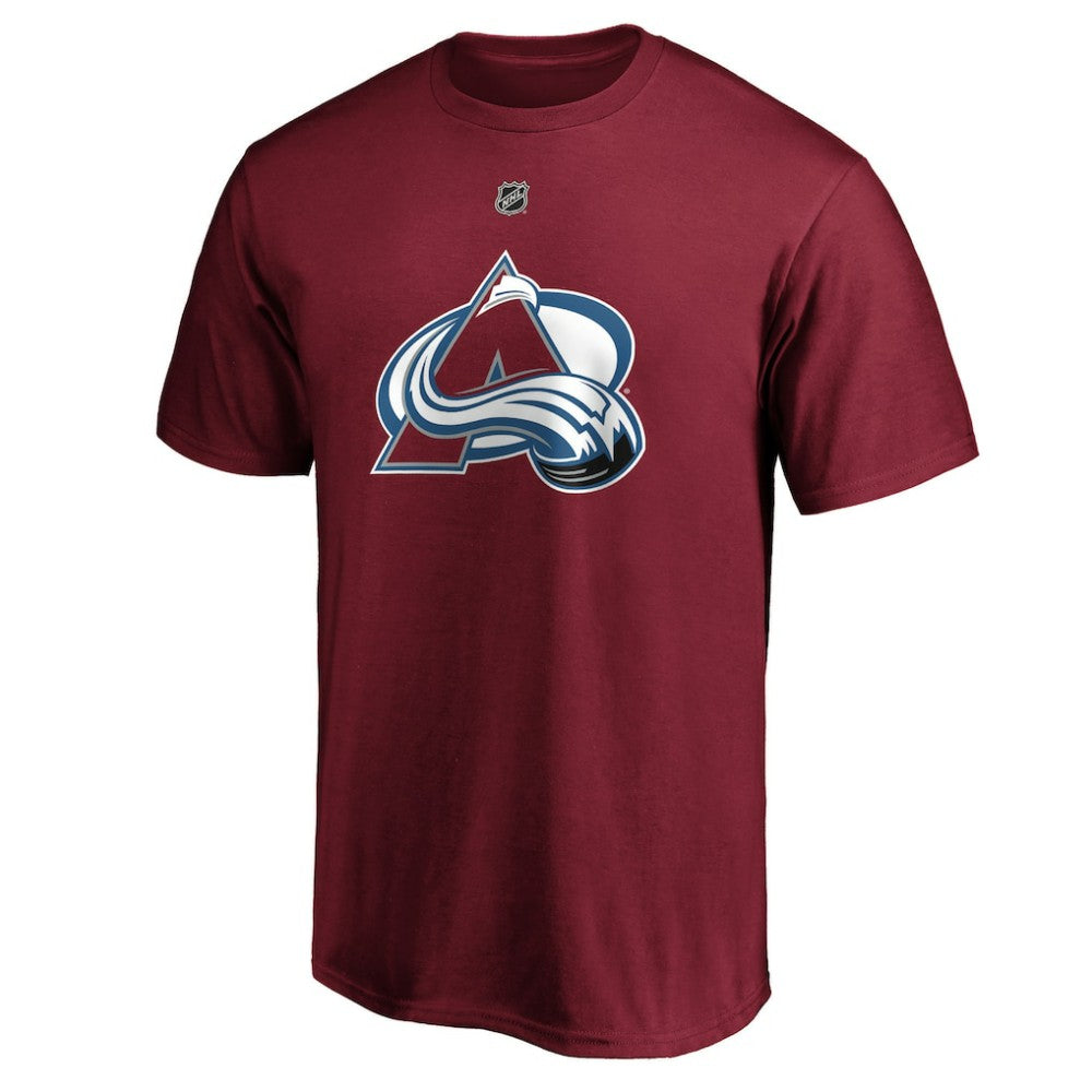 NHL Burgundy Cale Makar Colorado Avalanche Fanatics Authentic Stack Player Name & Number T-Shirt
