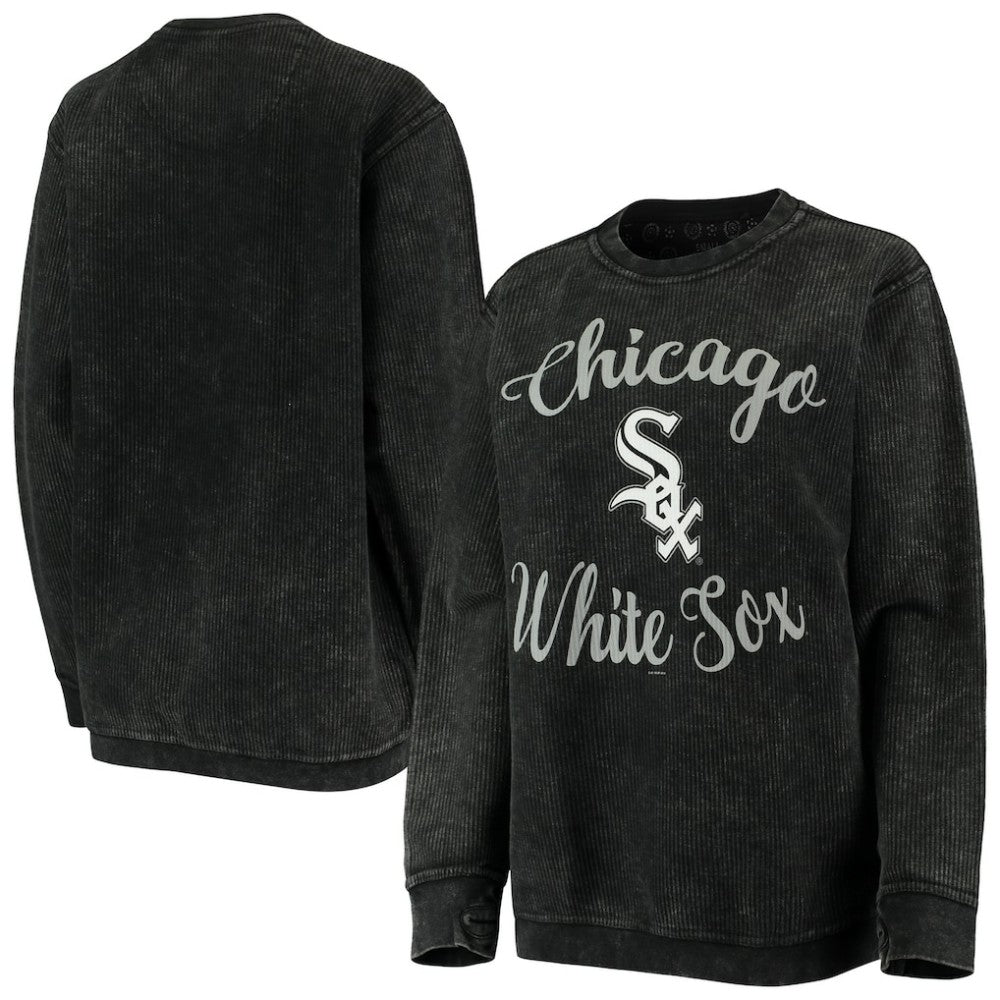 MLB Chicago White Sox G-III 4Her by Carl Banks Women's Script Comfy Cord Pullover Sweatshirt