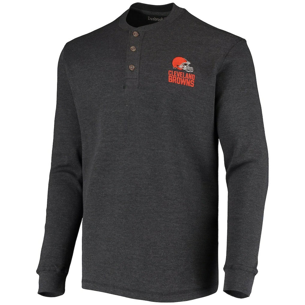 Dunbrooke Logo Maverick Thermal Henley Long Sleeve T-Shirt - Cleveland Browns