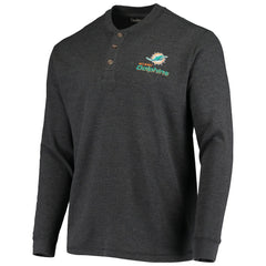 Dunbrooke Logo Maverick Thermal Henley Long Sleeve T-Shirt - Miami Dolphins