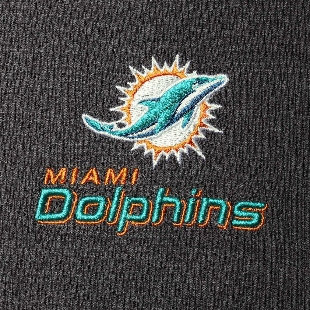 Dunbrooke Logo Maverick Thermal Henley Long Sleeve T-Shirt - Miami Dolphins
