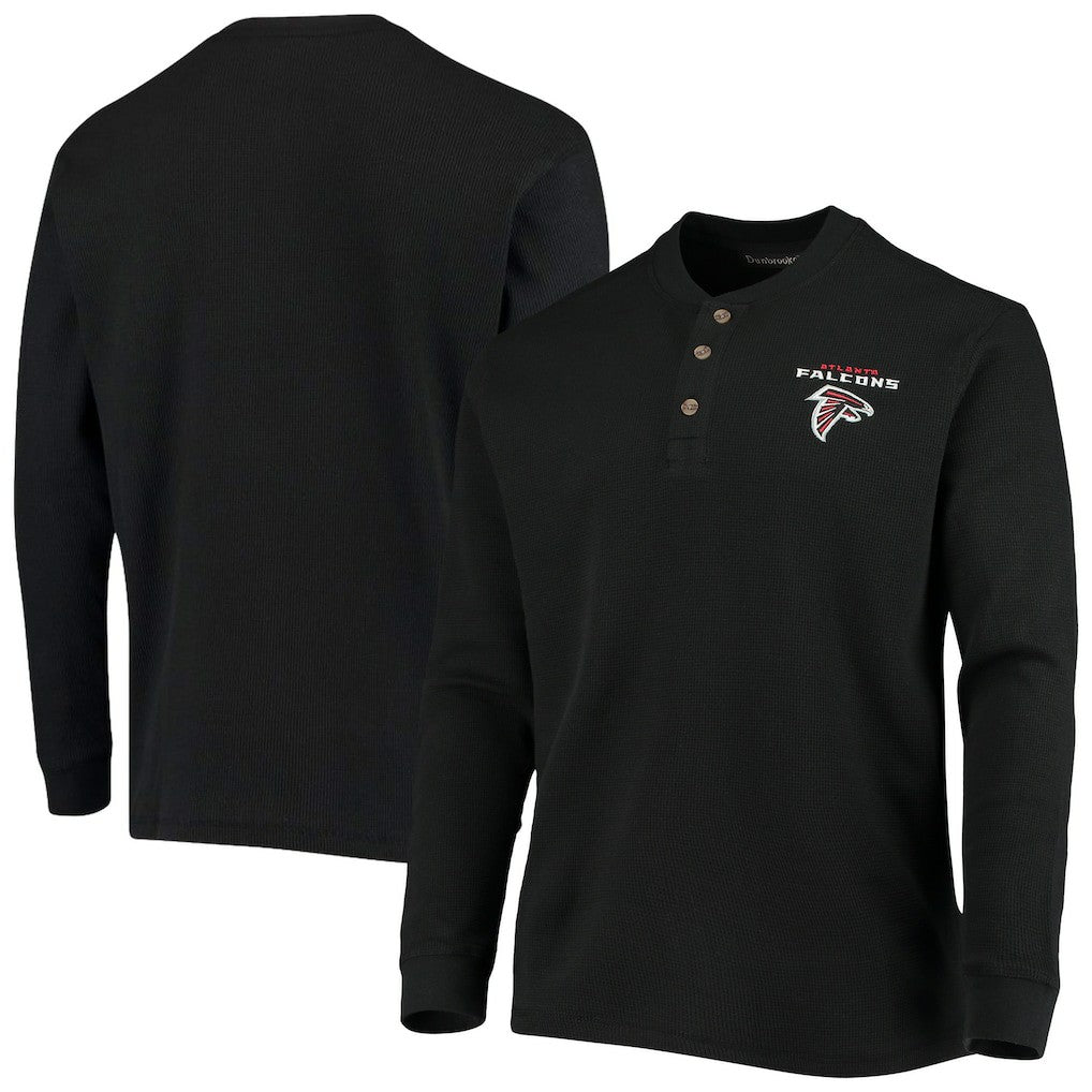 Dunbrooke Logo Maverick Thermal Henley Long Sleeve T-Shirt - Atlanta Falcons