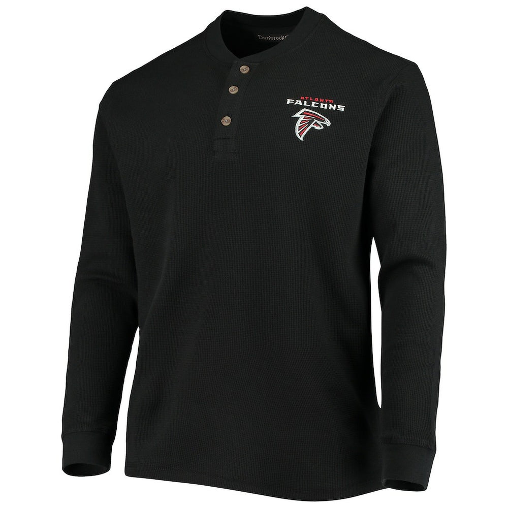 Dunbrooke Logo Maverick Thermal Henley Long Sleeve T-Shirt - Atlanta Falcons