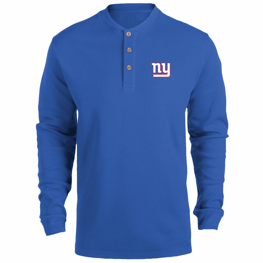Dunbrooke Logo Maverick Thermal Henley Long Sleeve T-Shirt - New York Giants