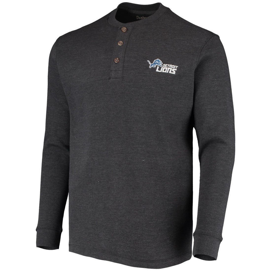 Dunbrooke Logo Maverick Thermal Henley Long Sleeve T-Shirt - Detroit Lions