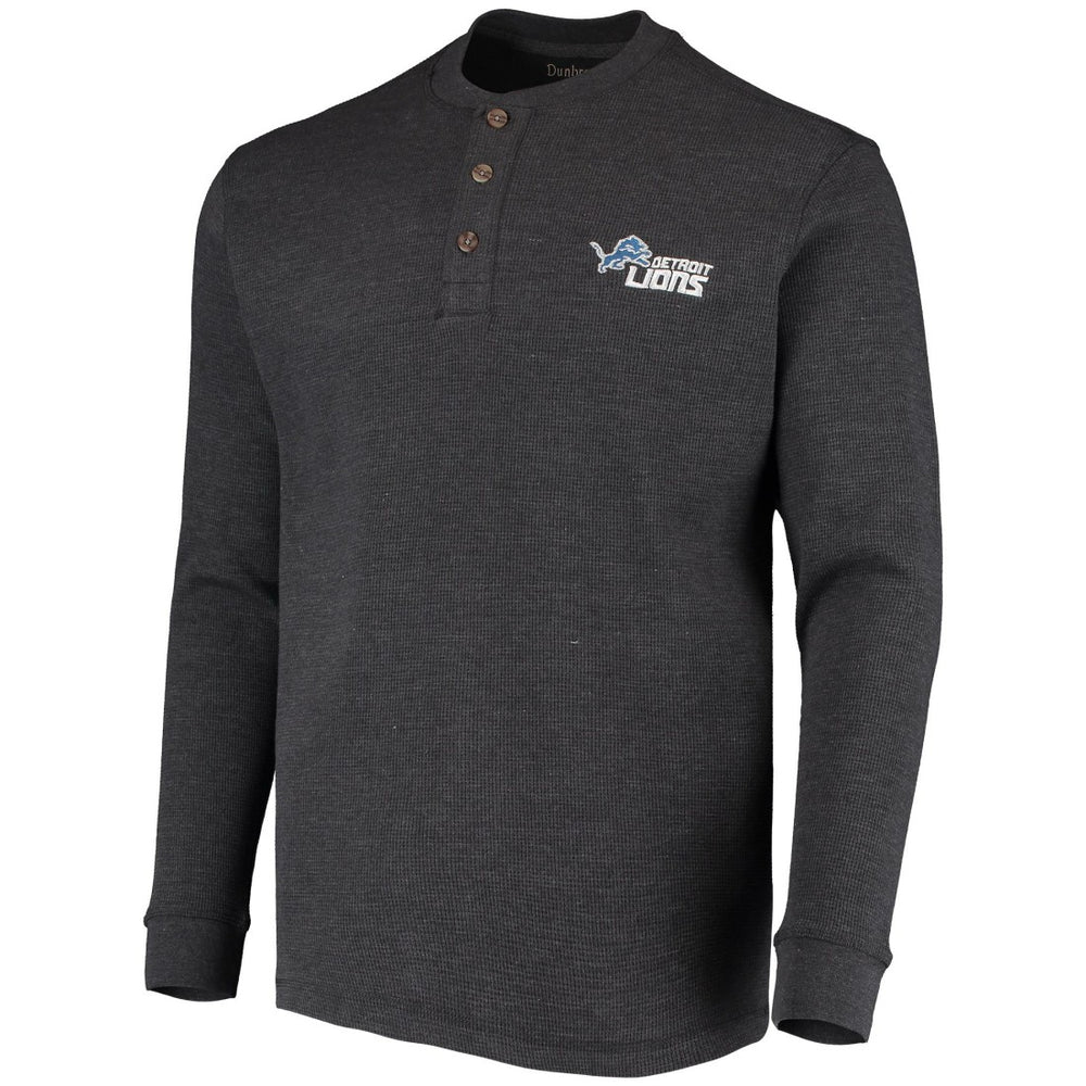 Dunbrooke Logo Maverick Thermal Henley Long Sleeve T-Shirt - Detroit Lions