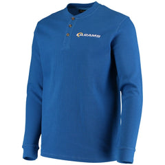 Dunbrooke Logo Maverick Thermal Henley Long Sleeve T-Shirt - Los Angeles Rams