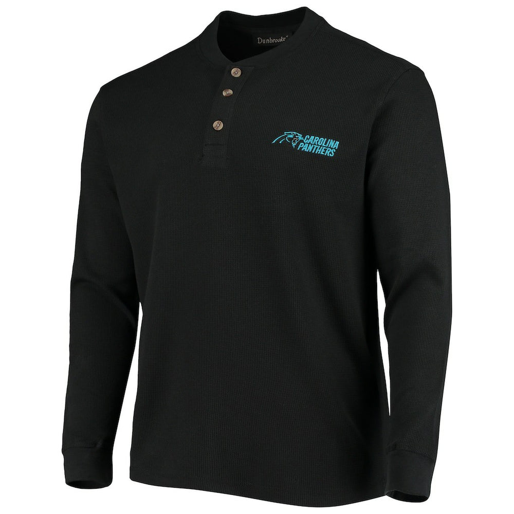 Dunbrooke Logo Maverick Thermal Henley Long Sleeve T-Shirt - Carolina Panthers