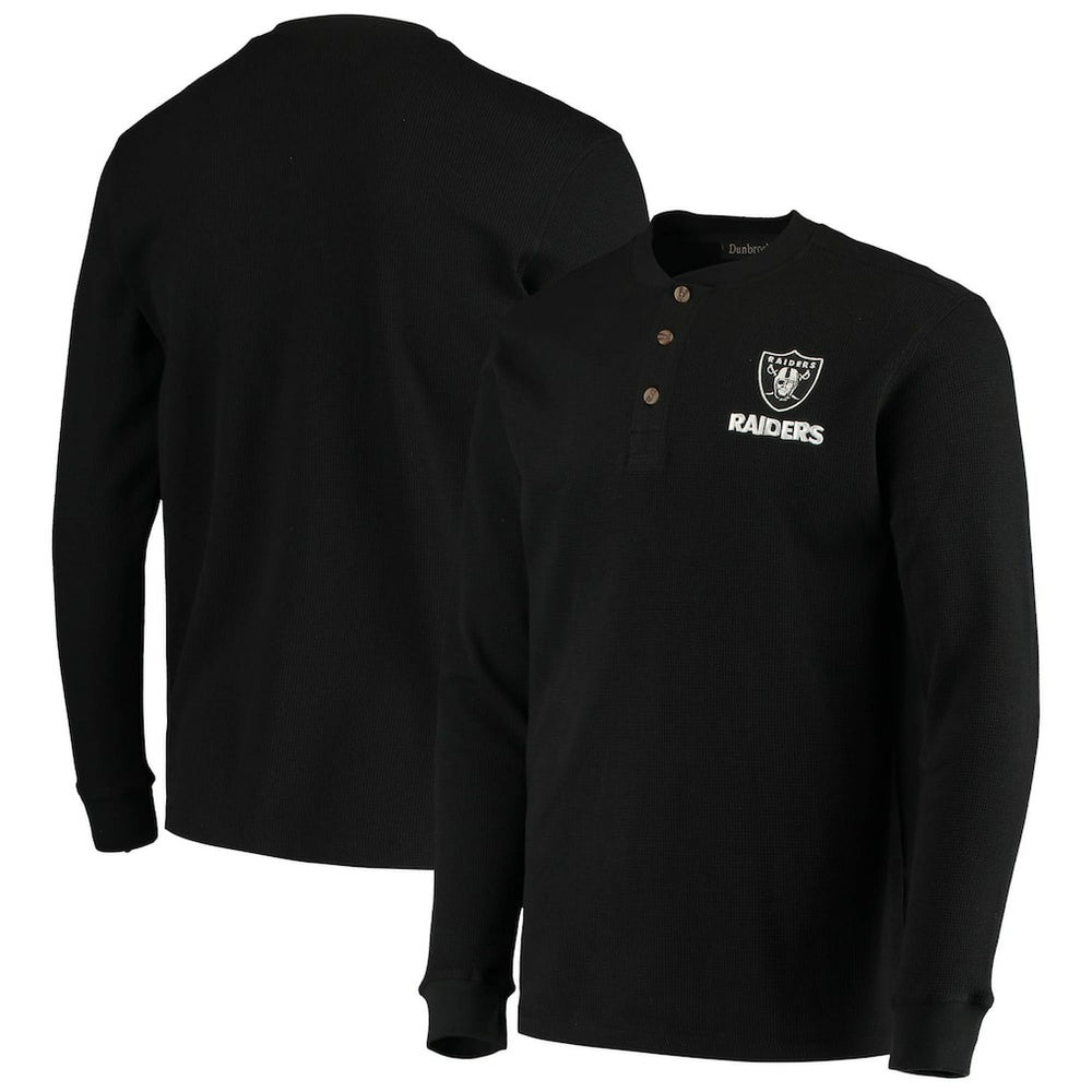 Dunbrooke Logo Maverick Thermal Henley Long Sleeve T-Shirt - Las Vegas Raiders