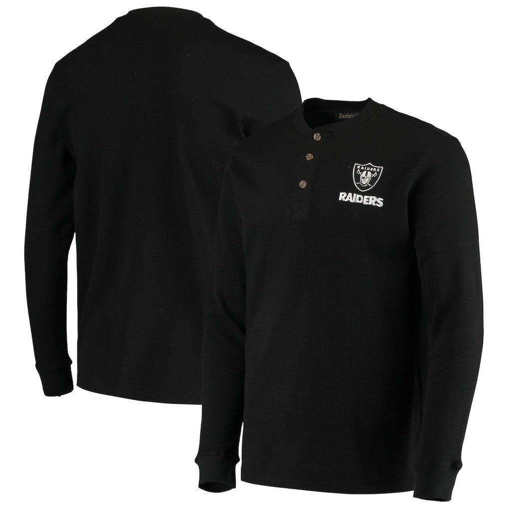 Dunbrooke Logo Maverick Thermal Henley Long Sleeve T-Shirt - Las Vegas Raiders