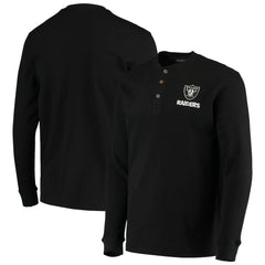 Dunbrooke Logo Maverick Thermal Henley Long Sleeve T-Shirt - Las Vegas Raiders