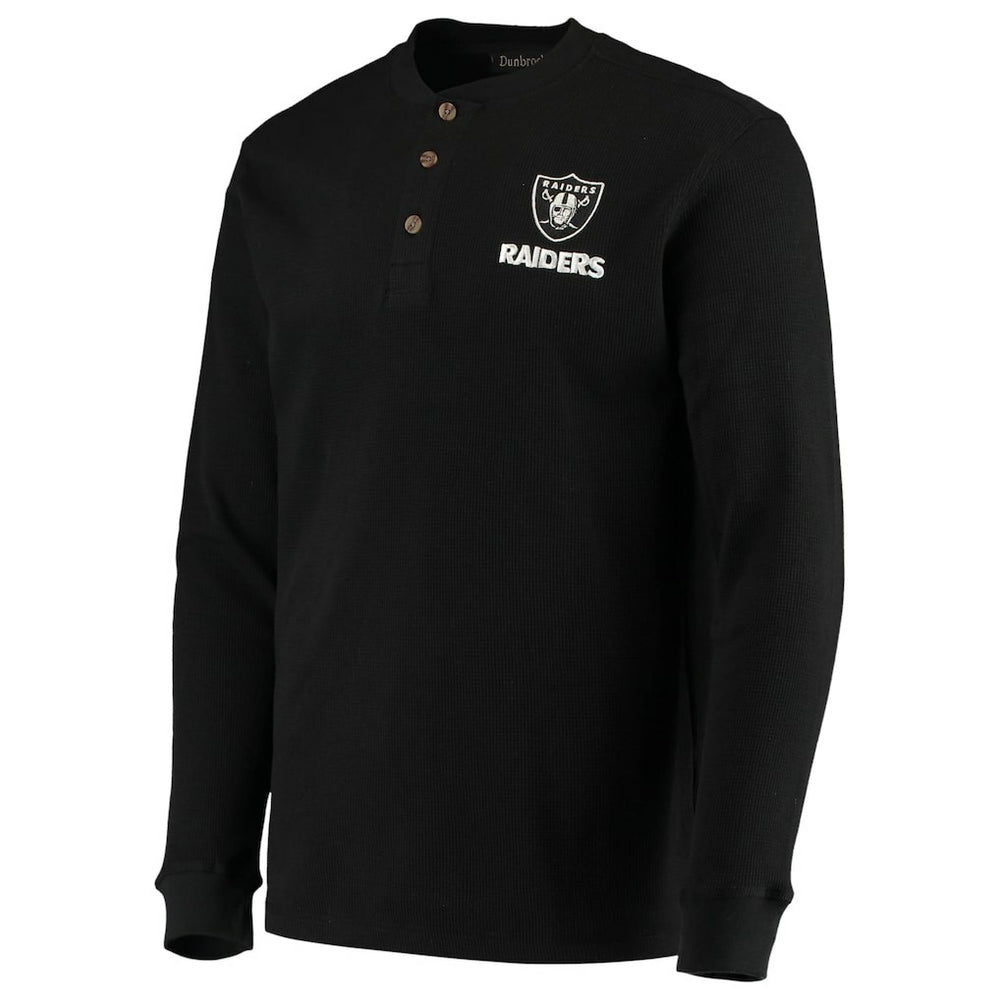Dunbrooke Logo Maverick Thermal Henley Long Sleeve T-Shirt - Las Vegas Raiders