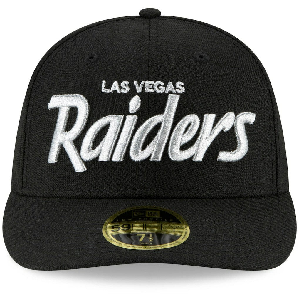 Omaha Script Low Profile 59FIFTY Fitted Hat - Las Vegas Raiders