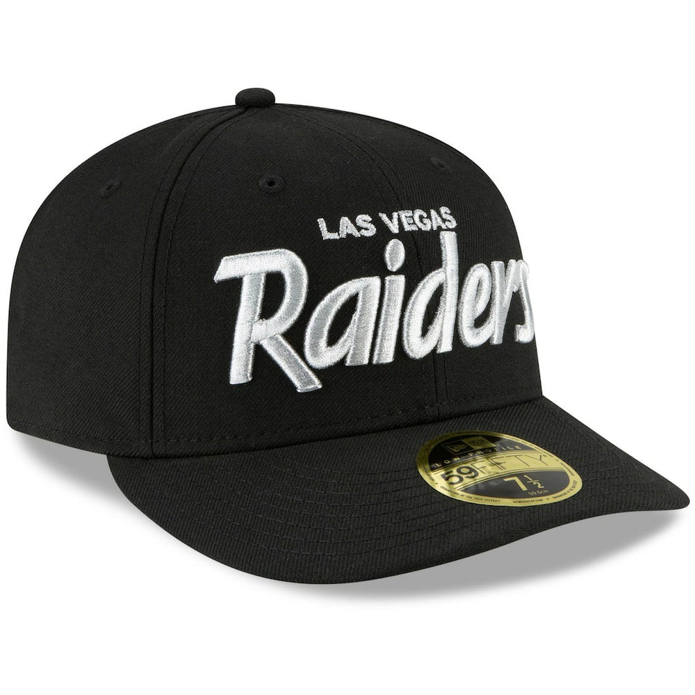 Omaha Script Low Profile 59FIFTY Fitted Hat - Las Vegas Raiders