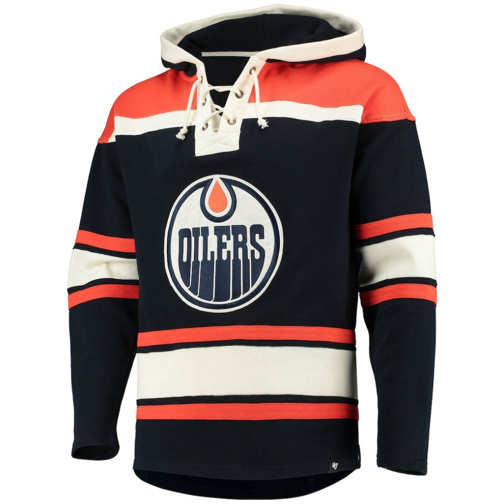 NHL Navy Connor McDavid Edmonton Oilers '47 Player Name & Number Lacer Pullover Hoodie