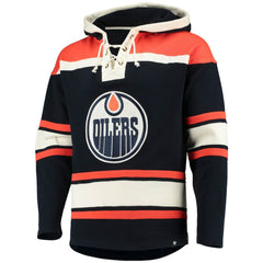 NHL Navy Connor McDavid Edmonton Oilers '47 Player Name & Number Lacer Pullover Hoodie