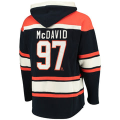 NHL Navy Connor McDavid Edmonton Oilers '47 Player Name & Number Lacer Pullover Hoodie