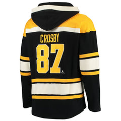 NHL Black Sidney Crosby Pittsburgh Penguins '47 Player Name & Number Lacer Pullover Hoodie