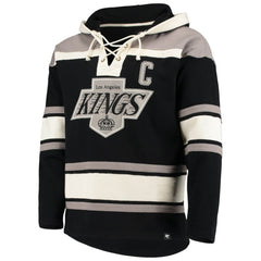 NHL Black Wayne Gretzky Los Angeles Kings '47 Retired Player Name & Number Lacer Pullover Hoodie