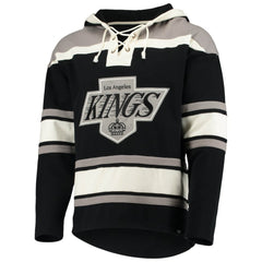 NHL Black Luc Robitaille Los Angeles Kings '47 Retired Player Name & Number Lacer Pullover Hoodie
