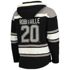 NHL Black Luc Robitaille Los Angeles Kings '47 Retired Player Name & Number Lacer Pullover Hoodie