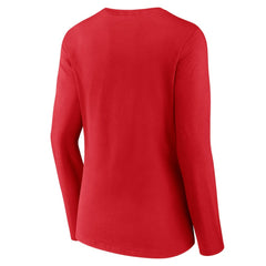 MLB Los Angeles Angels Women's Official Logo Long Sleeve V-Neck T-Shirt