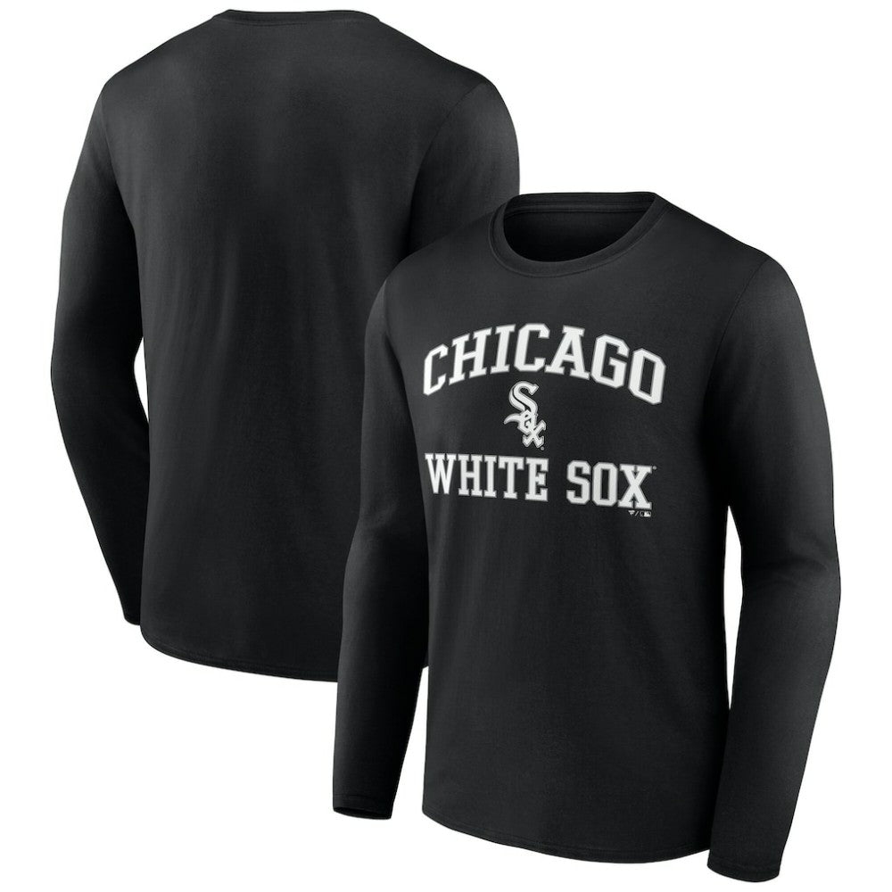 MLB Men's Black Chicago White Sox Team Heart & Soul Long Sleeve T-Shirt