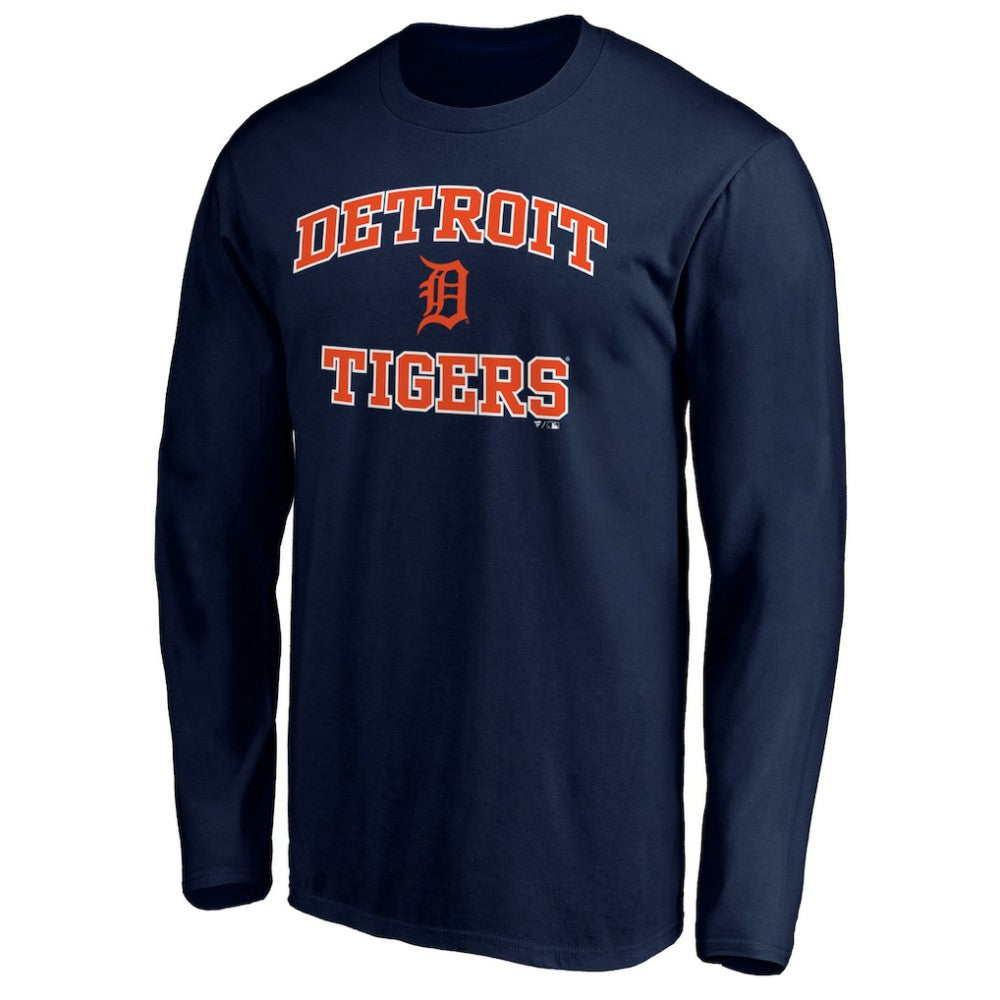 MLB Men's Navy Detroit Tigers Team Heart & Soul Long Sleeve T-Shirt