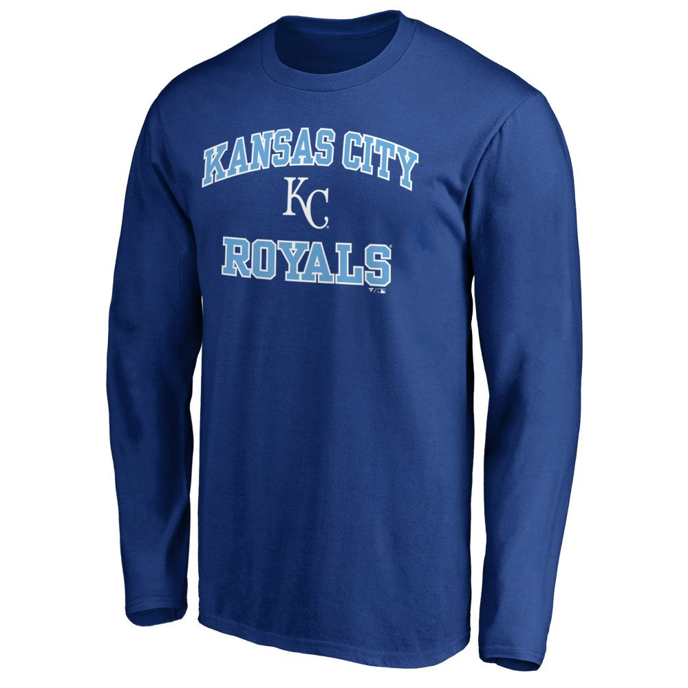 MLB Men's Royal Kansas City Royals Team Heart & Soul Long Sleeve T-Shirt