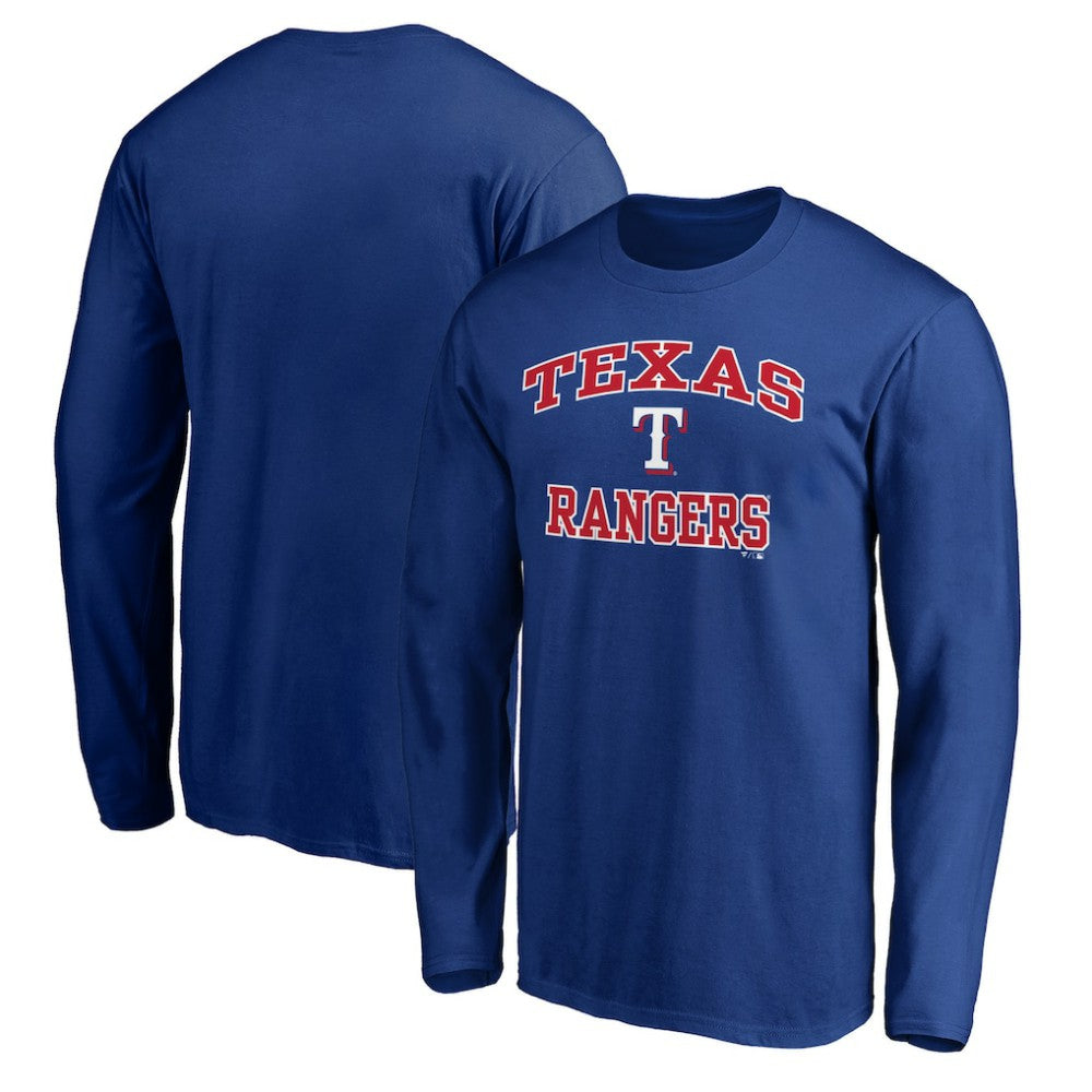 MLB Men's Royal Texas Rangers Team Heart & Soul Long Sleeve T-Shirt