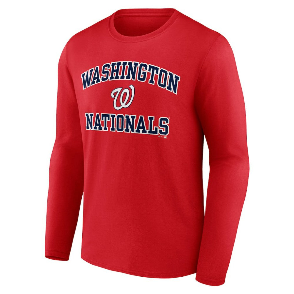 MLB Men's Red Washington Nationals Team Heart & Soul Long Sleeve T-Shirt