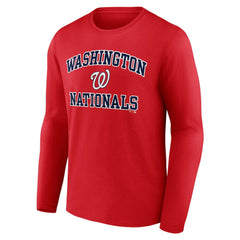 MLB Men's Red Washington Nationals Team Heart & Soul Long Sleeve T-Shirt