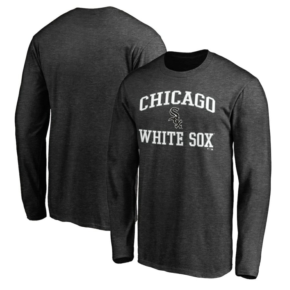 MLB Men's Charcoal Chicago White Sox Team Heart & Soul Long Sleeve T-Shirt