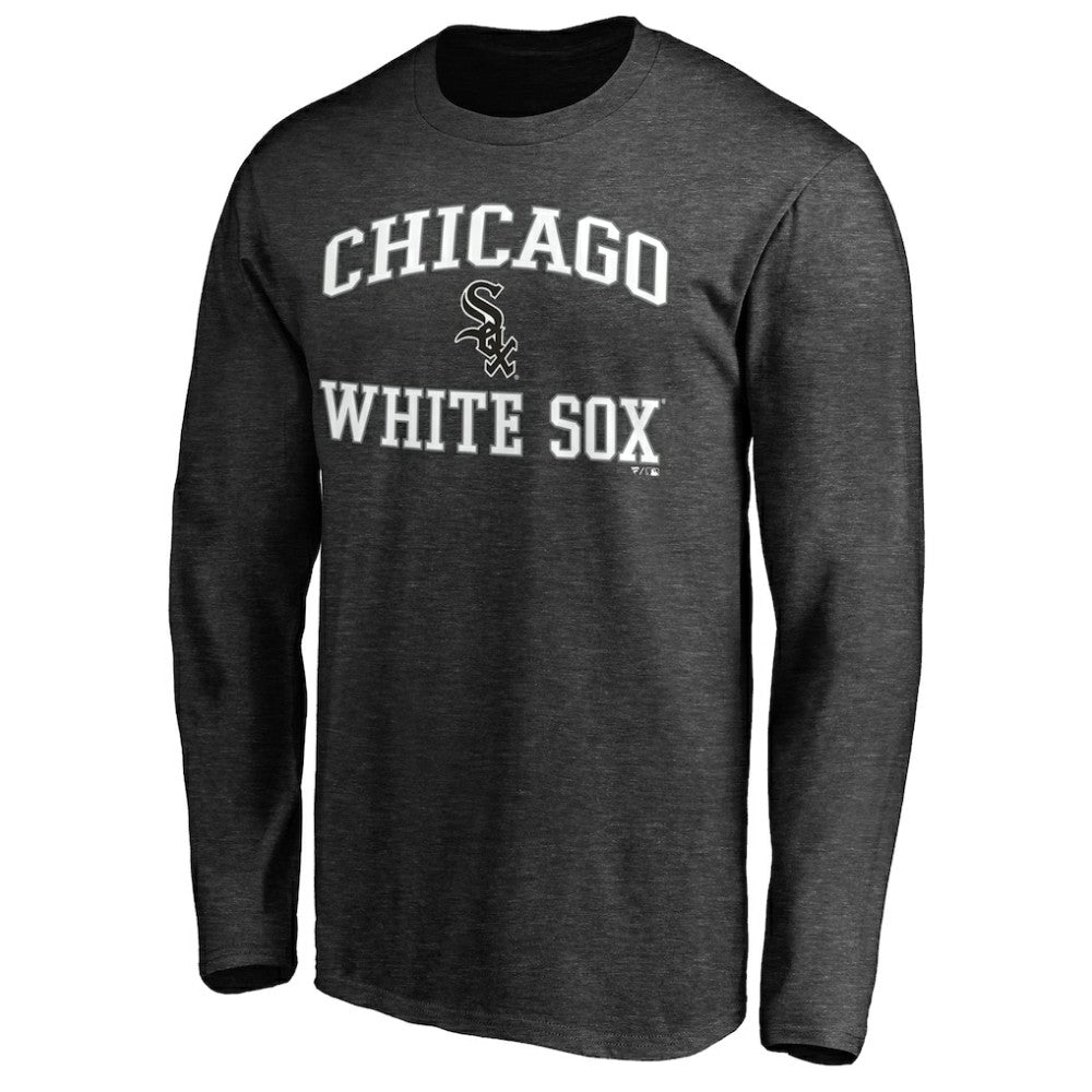 MLB Men's Charcoal Chicago White Sox Team Heart & Soul Long Sleeve T-Shirt