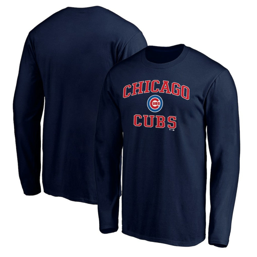 MLB Men's Navy Chicago Cubs Team Heart & Soul Long Sleeve T-Shirt